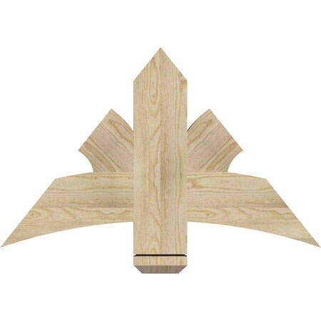 Ekena Millwork Davenport Rough Sawn Timber Gable Bracket, Douglas Fir, 36"W x 23"H x 2"D x 6"F, 15/12 Pitch GBW036X23X0206DAV00RDF